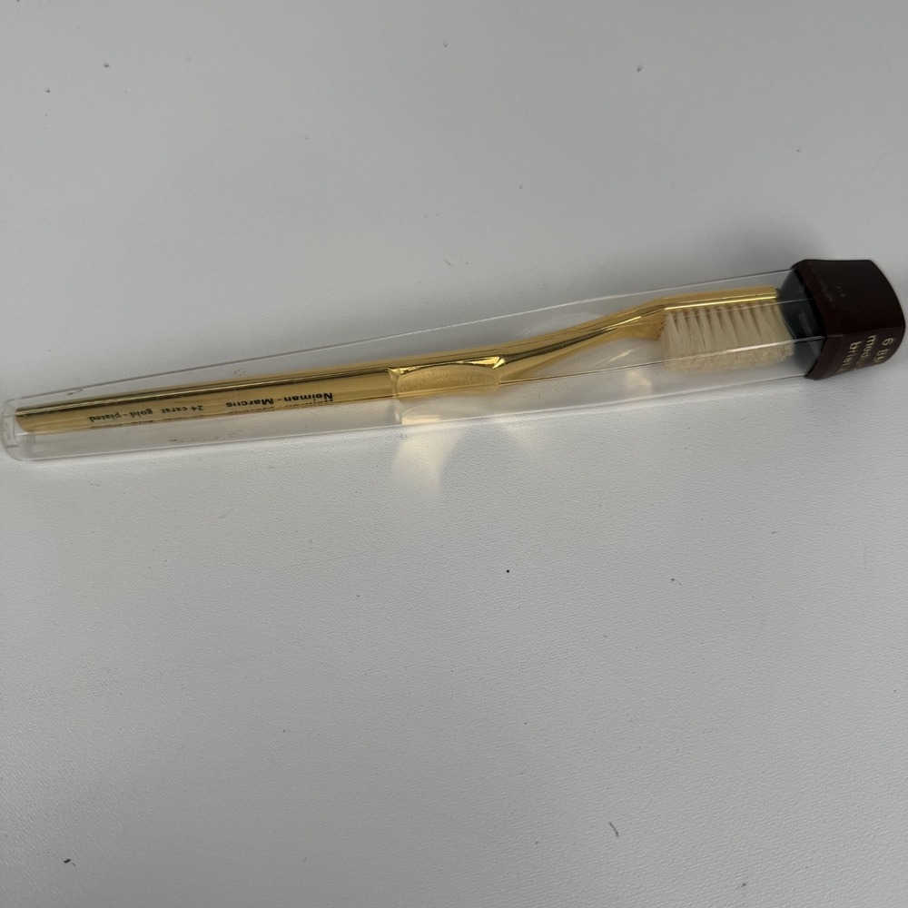 Neiman Marcus 24 Carat gold-plated toothbrush *New in original case*‎ Vintage